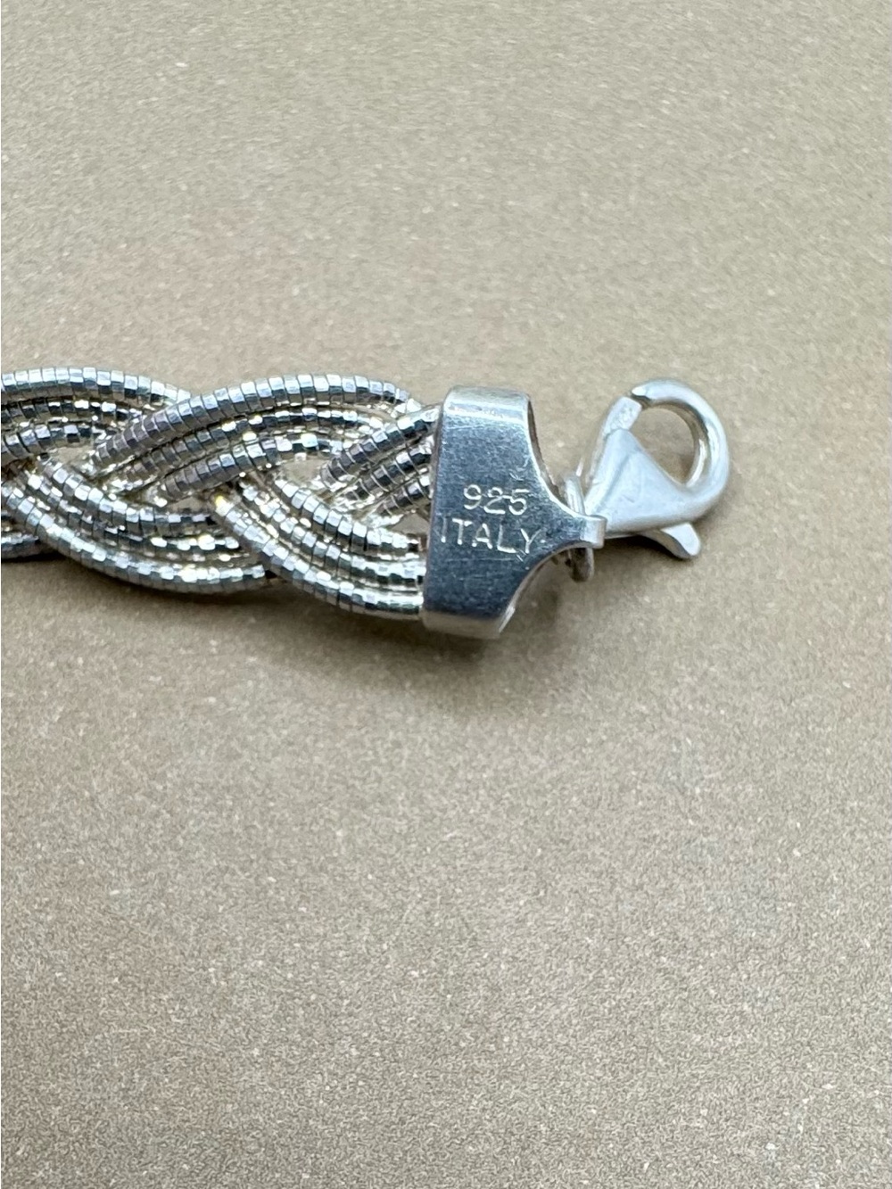 Vintage Milor Italy Sterling Silver Braided Adjustable Collar Necklace 19" - Picture 3 of 4